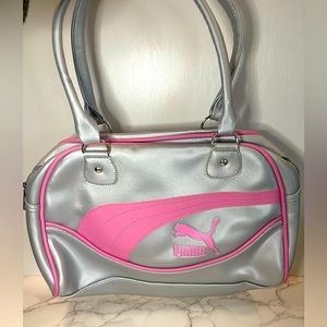 Pink and Silver Puma Grip Bag
